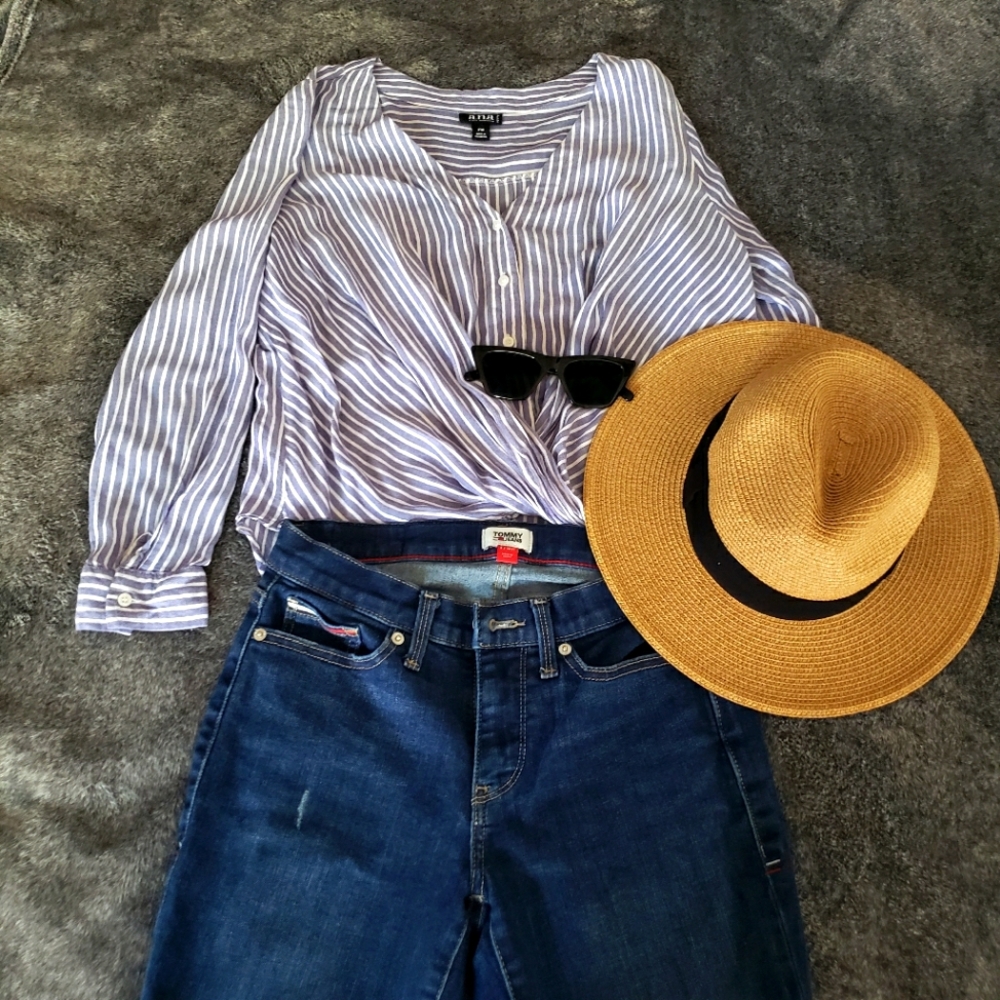 Stripped button down shirt